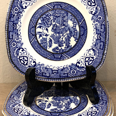 Plate / Cake plate square model - Washington Old Willow - decor WILLOW