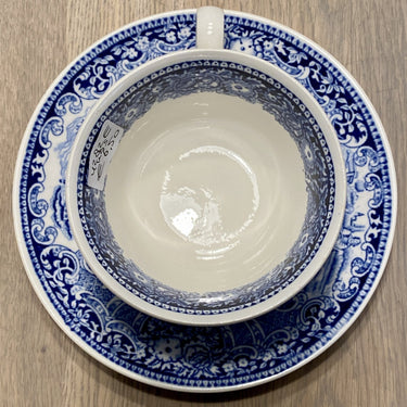 Kop en schotel - Petrus Regout - décor CASTILLO BLAUW