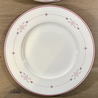 Dinner plate - Villeroy & Boch/Heinrich - porcelain dinnerware made between 1980 and 2005 - ARAGON pattern in stylized red/pink