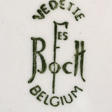 Tiefer Teller / Suppenteller - Boch F'es (Boch Frères) - Modell VEDETTE - Dekor PIGALLE aus rosa Rosen / Rose