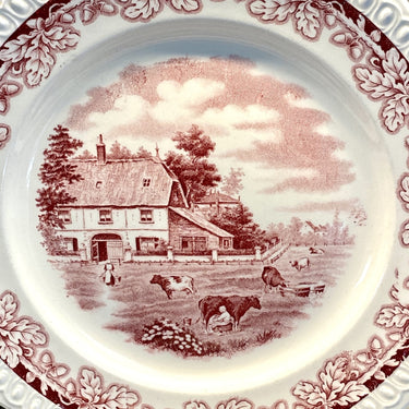 Dinerbord - Société Céramique Maestricht - décor BOERENHOEVE ROOD