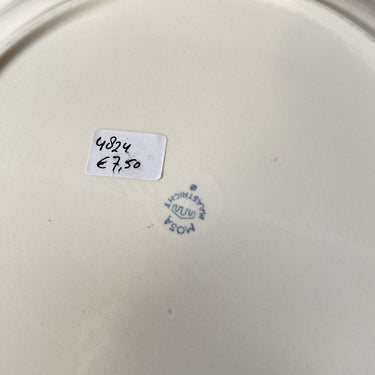 Tortenständer - rundes Modell - Mosa 3-Bögen - 1960er Jahre - Dekor mit breitem schwarz gefärbtem Rand und cremefarbener Innenseite