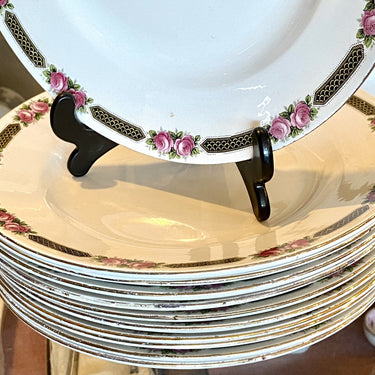 Frühstücksteller – Boch – Rosenranddekor