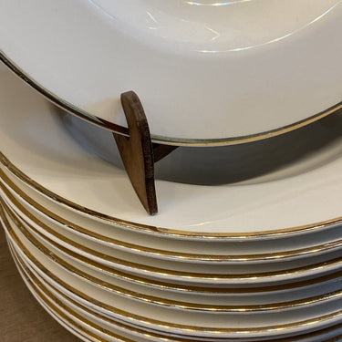 Teller - tief - Mosa - cremeweiß mit goldfarbenem Rand