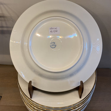 Teller - tief - Mosa - cremeweiß mit goldfarbenem Rand