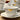 Tasse und Untertasse - Mitterteich Bavaria - weißes Porzellan mit goldfarbenem Aufdruck aus (gestreiften) Dreiecken