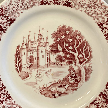 Breakfast plate / dessert plate - Petrus Regout - RICHMOND red decor
