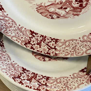 Breakfast plate / dessert plate - Petrus Regout - RICHMOND red decor