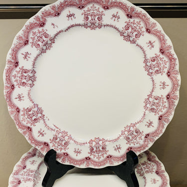 Breakfast plate Furnivals England - decor purple / purple garland - series REGAL