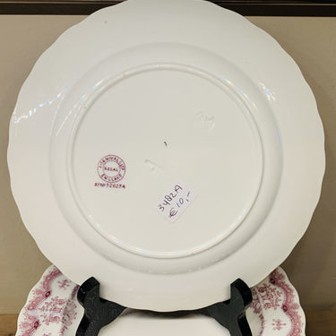 Breakfast plate Furnivals England - decor purple / purple garland - series REGAL