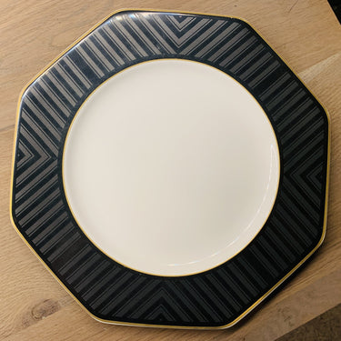Dinner plate Villeroy &amp; Boch - black/white decor BLACK PEARL by Heinrich