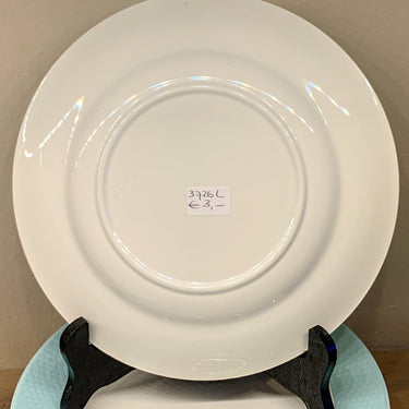 Dinerbord - ongemerkt (waarschijnlijk Frans) - azuurblauw met een soort bijenkorfreliëf