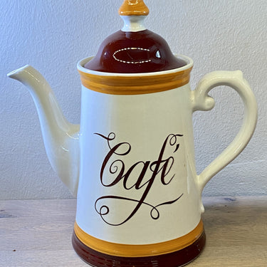 Kaffeekanne - Boch - FERMETTE Dekor in Brauntönen