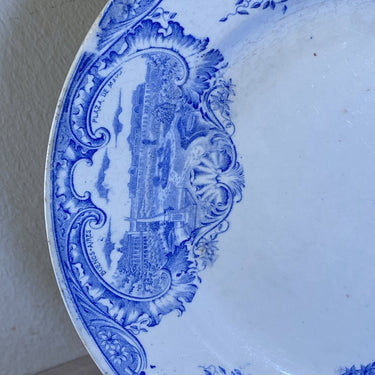 Frühstücksteller / Dessertteller - Boch - Dekor BUENOS AIRES in leuchtendem Blau mit la Catedral/Plazade Mayo/Plaza Libertad