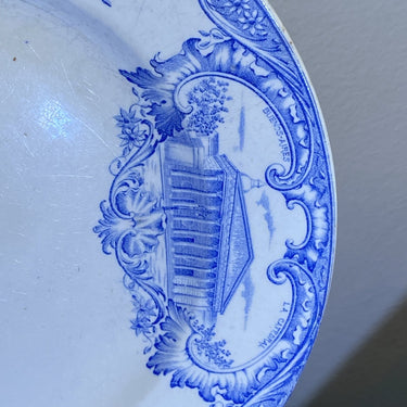 Frühstücksteller / Dessertteller - Boch - Dekor BUENOS AIRES in leuchtendem Blau mit la Catedral/Plazade Mayo/Plaza Libertad