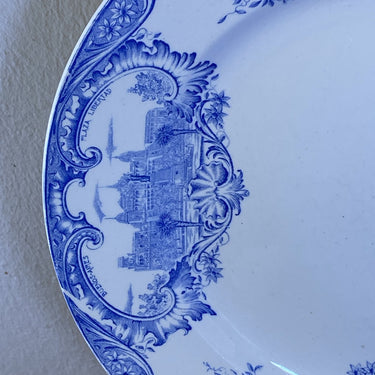 Frühstücksteller / Dessertteller - Boch - Dekor BUENOS AIRES in leuchtendem Blau mit la Catedral/Plazade Mayo/Plaza Libertad