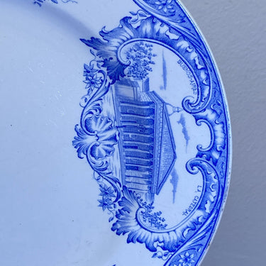 Frühstücksteller / Dessertteller - Boch - Dekor BUENOS AIRES in leuchtendem Blau mit la Catedral/Plazade Mayo/Plaza Libertad
