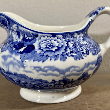 Milk jug - Woodsware Wood &amp; Sons England - décor ENOCH WOODS ENGLISH SCENERY blue