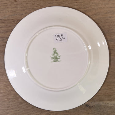 Breakfast plate / Dessert plate - Royal Doulton - SARABANDE decor in silver color with black/dark blue