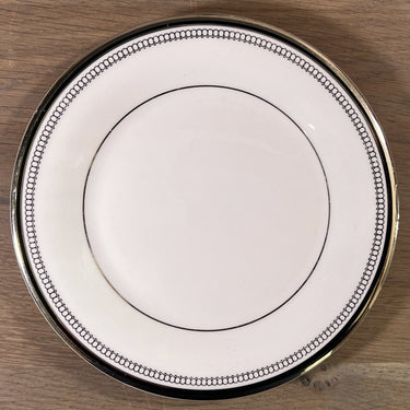 Underplate / Pastry plate - Royal Doulton - SARABANDE decor in silver color with black/dark blue