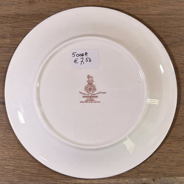 Underplate / Pastry plate - Royal Doulton - SARABANDE decor in silver color with black/dark blue