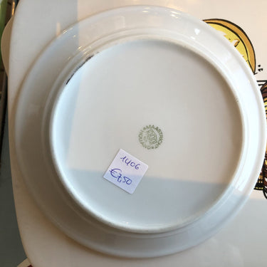 Schale - Mosa - Porzellan - Dekor aus blauem Rand und blauen Locken am Boden