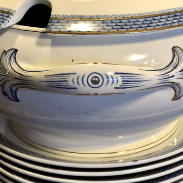Soepterrine - Société Céramique Maestricht - décor ELVIRA blauw