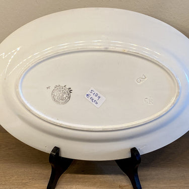 Waage - flach, oval - Boch - Dekor aus ineinandergreifenden schwarzen und grünen geometrischen Figuren