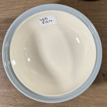Sugar bowl - round flat model - Petrus Regout - in pastel gray/blue color