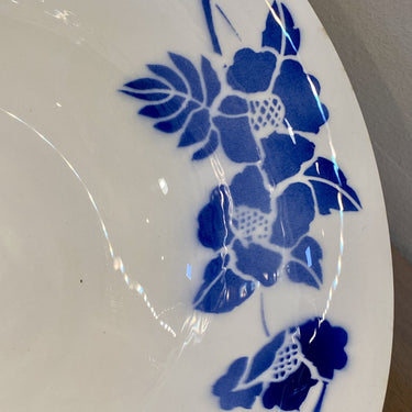 Bowl - deep, round - Moulin des Loups - decor Grandfeu spray decor blue flowers