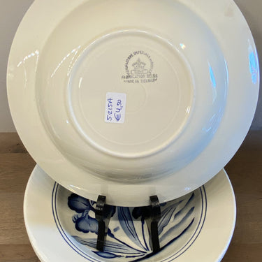 Tiefer Teller / Suppenteller / Pastateller - Nimy - Dekor von IRIS in Blau-Sprühdekor