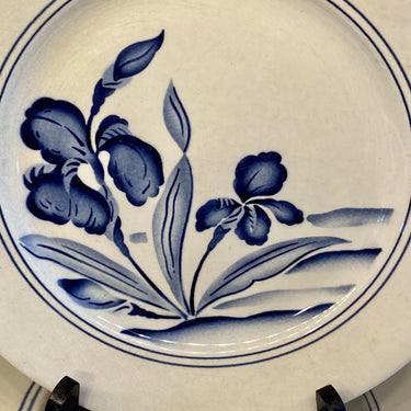 Essteller - Nimy - Dekor von IRIS in blauem Spritzdekor