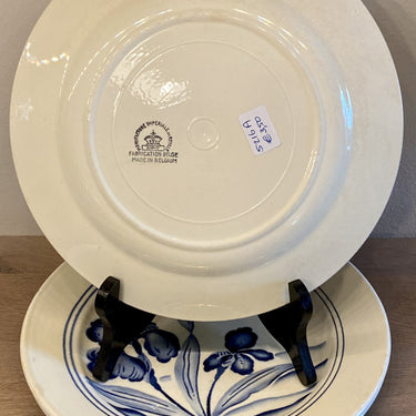 Essteller - Nimy - Dekor von IRIS in blauem Spritzdekor