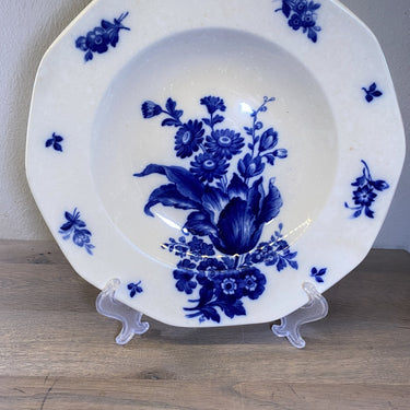 Deep plate / Soup plate / Pasta plate - Villeroy &amp; Boch M.Saar-Basin - HAARLEM decor in liquid blue angular model