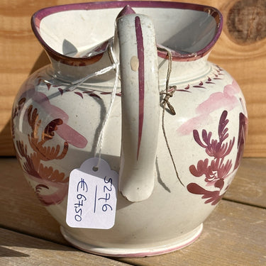 Theepotje - model met kraag - Sunderland lustreware/pink lustreware - ca. 1820-1825 - cottage design