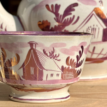 Kommetje - London shape - Sunderland lustre - ca. 1820-1825 - cottage design