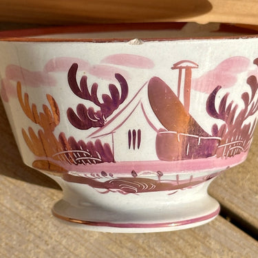 Kommetje - London shape - Sunderland lustre - ca. 1820-1825 - cottage design