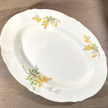 Scale - oval model - Petrus Regout - decor of golden rain with a scalloped edge