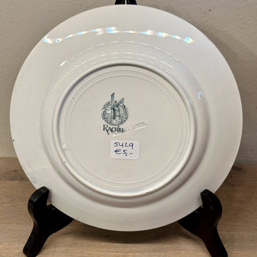 Breakfast plate / Dessert plate - Moulin des Loups Hamage Nord - RACHEL decor in petrol/green