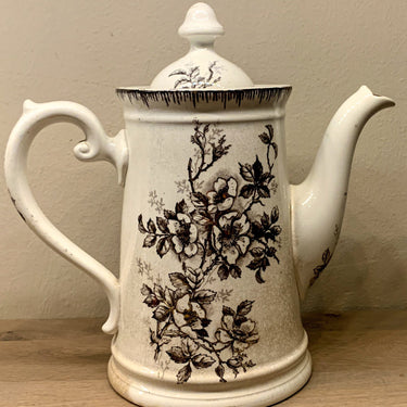 Koffiepot - Société Céramique Maestricht - décor OLGA grijs-bruin - model Leonie
