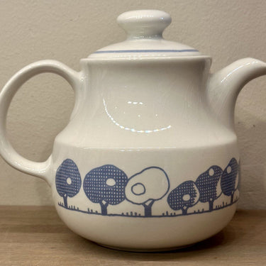 Kaffeekanne - Boch - Form BERCY - Dekor EDEN mit Bäumen in blau