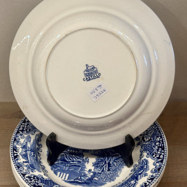 Deep plate / Pasta plate / Soup plate - Petrus Regout - decor CASTILLO BLUE (1908-1958)