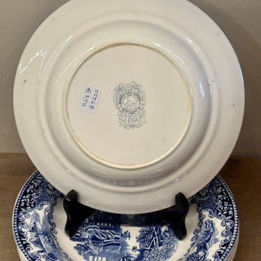 Deep plate / Pasta plate / Soup plate - Petrus Regout - CASTILLO BLUE decor (from 1959 OLD ENGLAND)