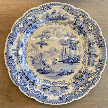 Large platter / big platter - William Smith &amp; Co Wedgewood - decor SELECT VIEWS blue / blue