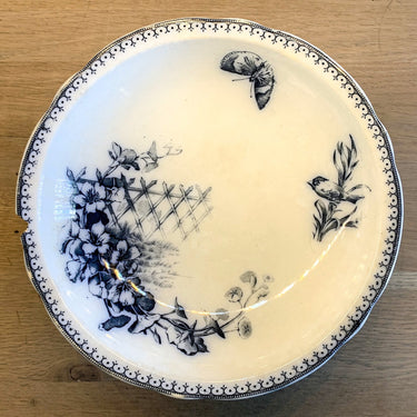 Scale / Tazza on low foot - Petrus Regout - MALAGA decor in liquid blue