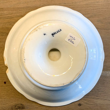 Scale / Tazza on low foot - Petrus Regout - MALAGA decor in liquid blue