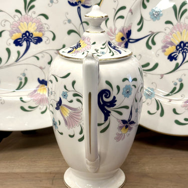 Teapot / Coffeepot - Bone China - Coalport - decor PAGEANT