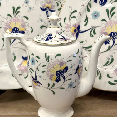 Teapot / Coffeepot - Bone China - Coalport - decor PAGEANT