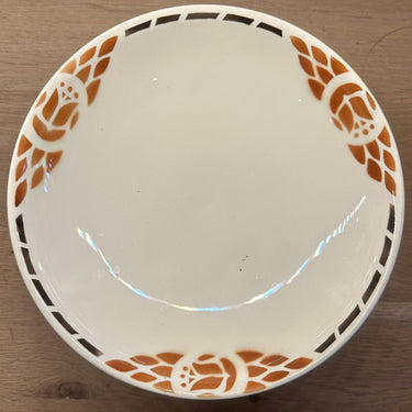 Scale on foot / Tazza - Salins - design by A. Regniers? - decor MARCEL (?) in brown spray decor/aérode decor