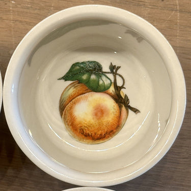 Oven dishes / Ramequins / Soufflé dishes - Villeroy &amp; Boch - decor with a peach (?) on the bottom